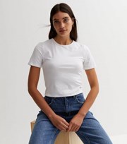 New Look White Jersey Short Sleeve Crop T-Shirt